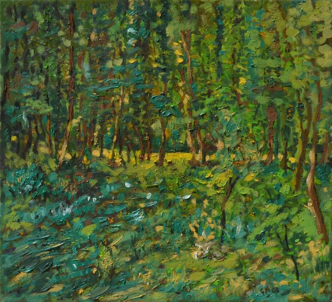 Goran Margetic, Am Rand des Waldes, 2006. Öl auf Leinwand, 46x50 cm